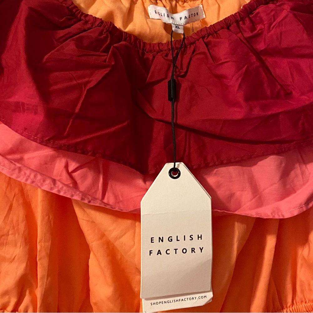 NEW WITH TAGS - Shades of sunset off-the-shoulder dress - Picture 5 of 7
